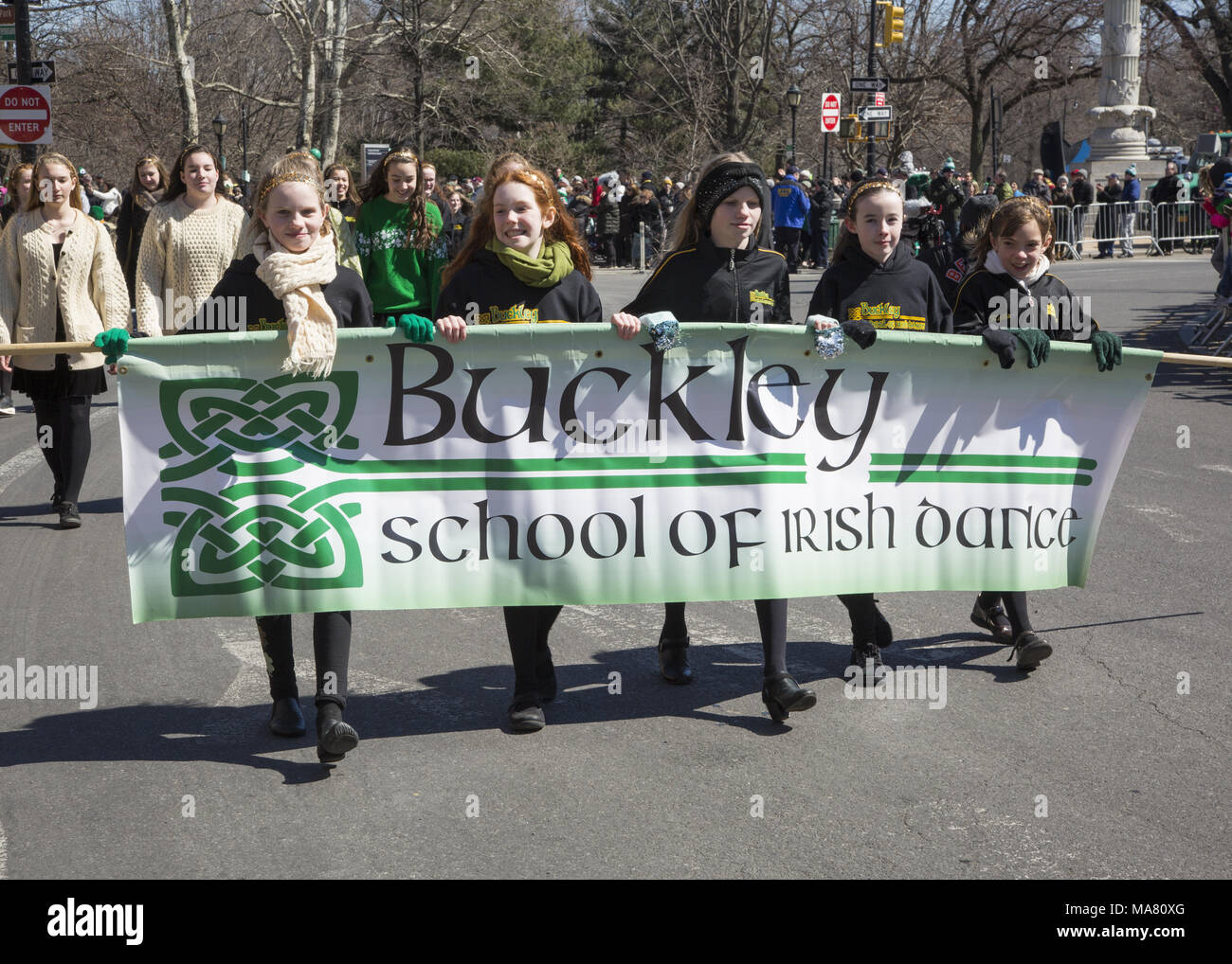 St. Patrick's Day Parade in Park SLope, Brooklyn, NY. Children from
