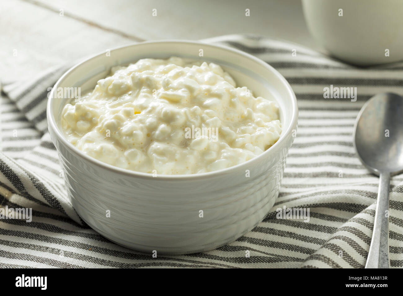 Homemade Low Fat Cottage Cheese Ready to Eat Stock Photo Alamy