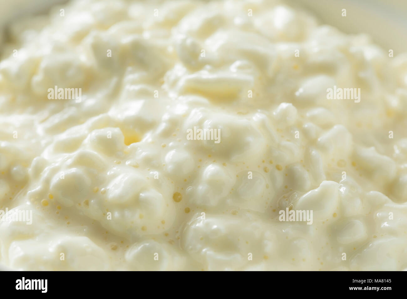 Homemade Low Fat Cottage Cheese Ready to Eat Stock Photo - Alamy