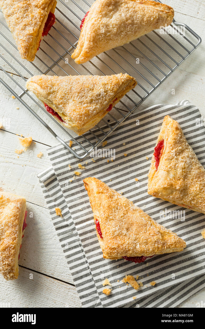 Homemade Cherry Turnover Pastries Ready to Eat Stock Photo