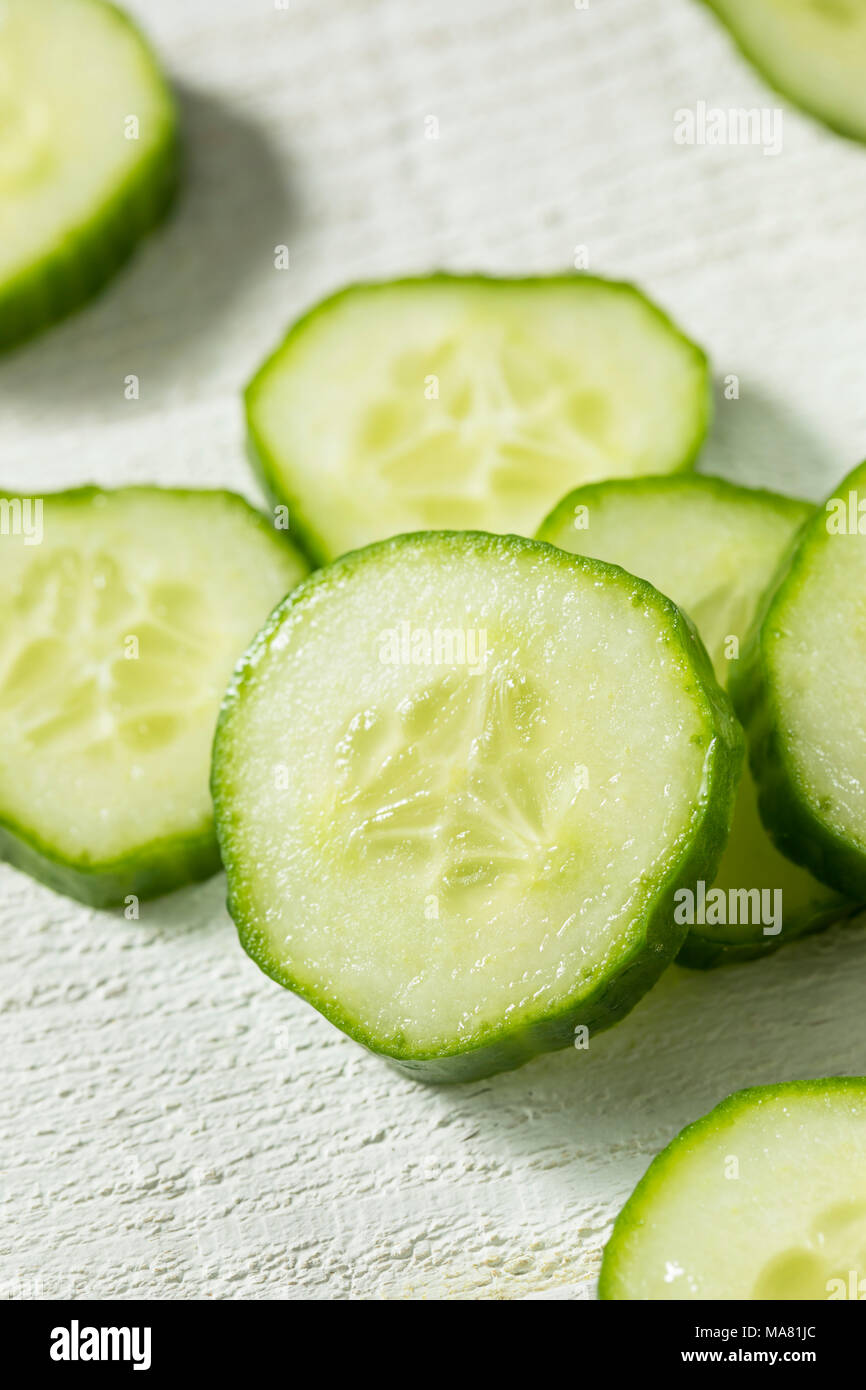 Healthy Organic Green English Cucumbers Ready to Eat Stock Photo Alamy