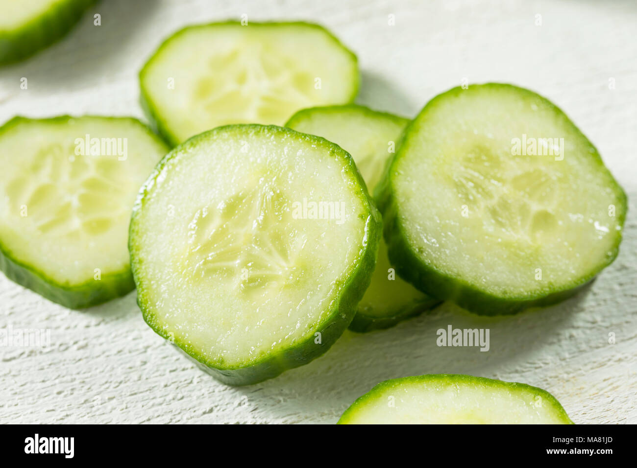Healthy Organic Green English Cucumbers Ready to Eat Stock Photo Alamy
