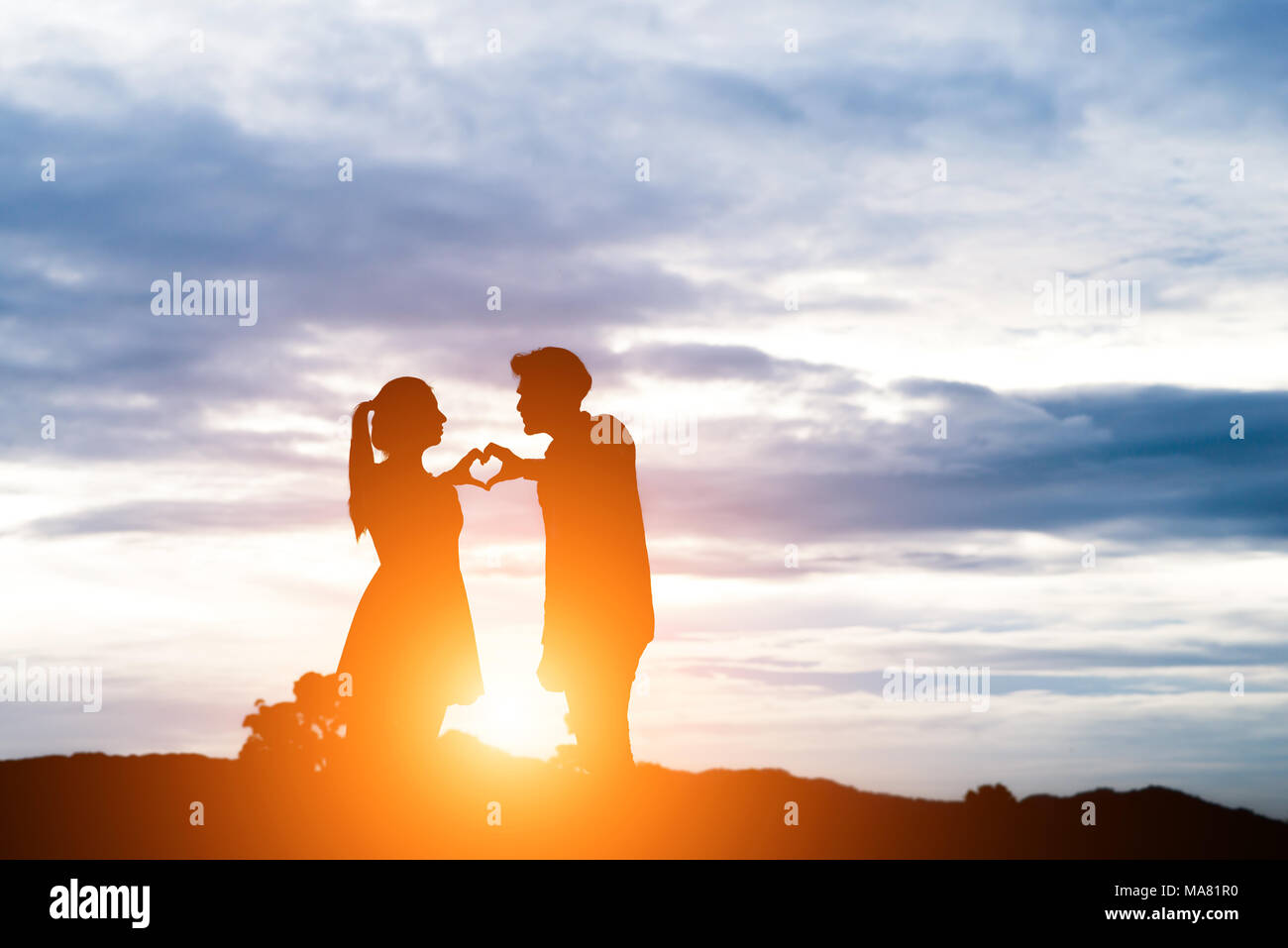 Couple making love silhouette hi-res stock photography and images - Alamy