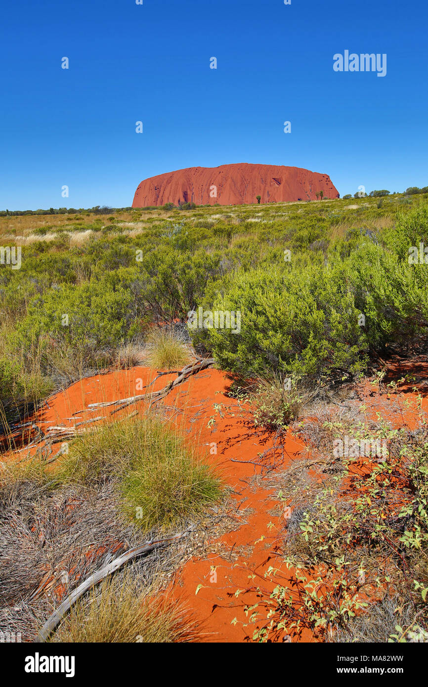 Uluru, Ayers Rock, Uluru-Kata Tjuta National Park, Northern Territory, Australia Stock Photo