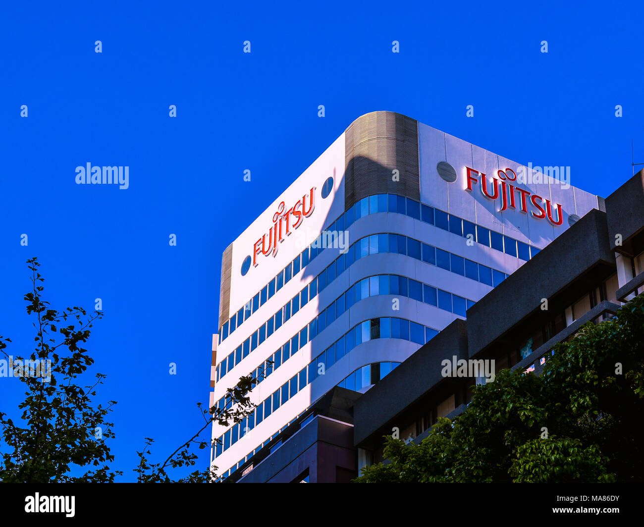 Feb. 11, 2017 - Fujitsu Ltd. in Wellington, New Zealand Stock Photo