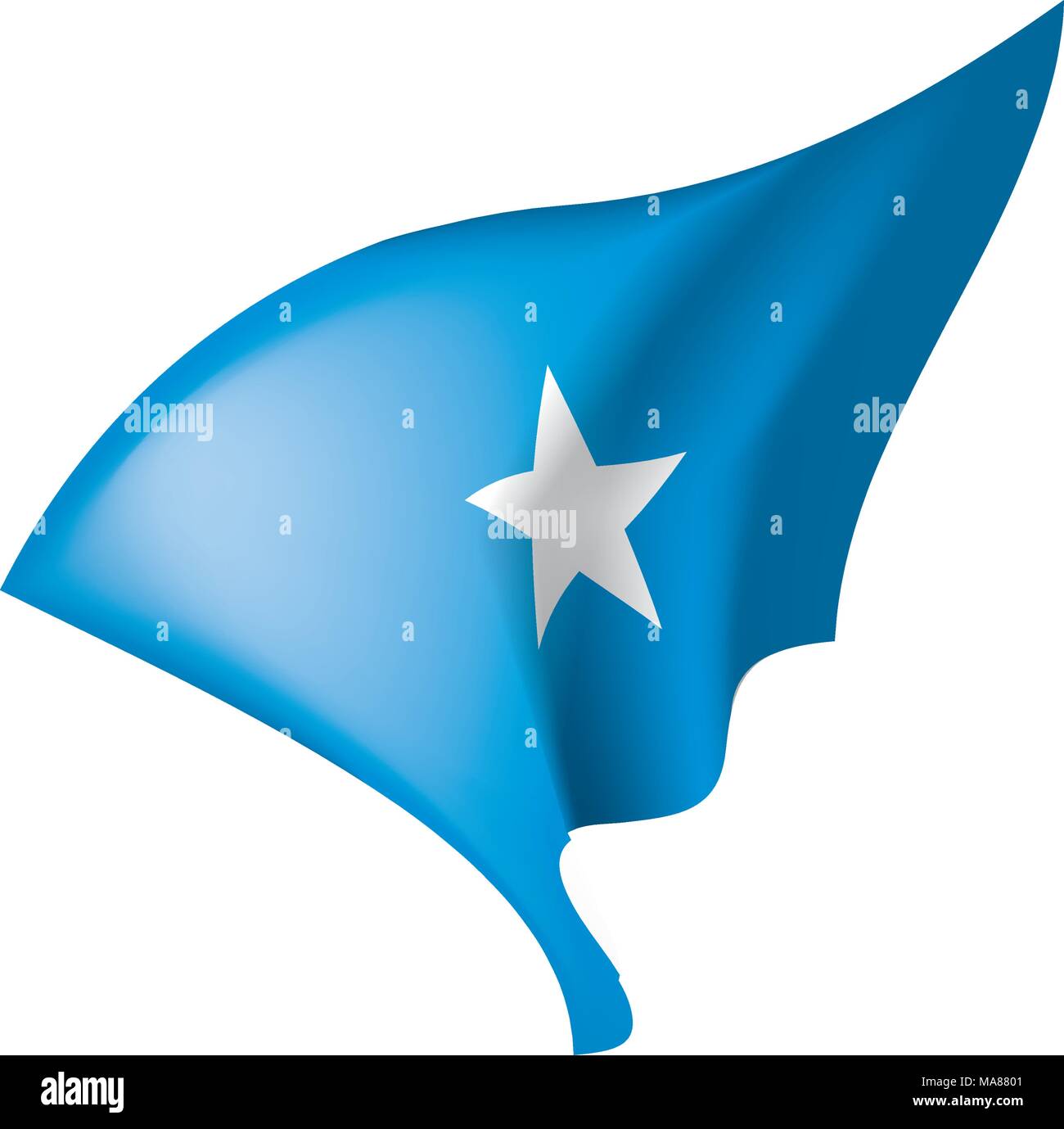 Somalia flag, vector illustration Stock Vector