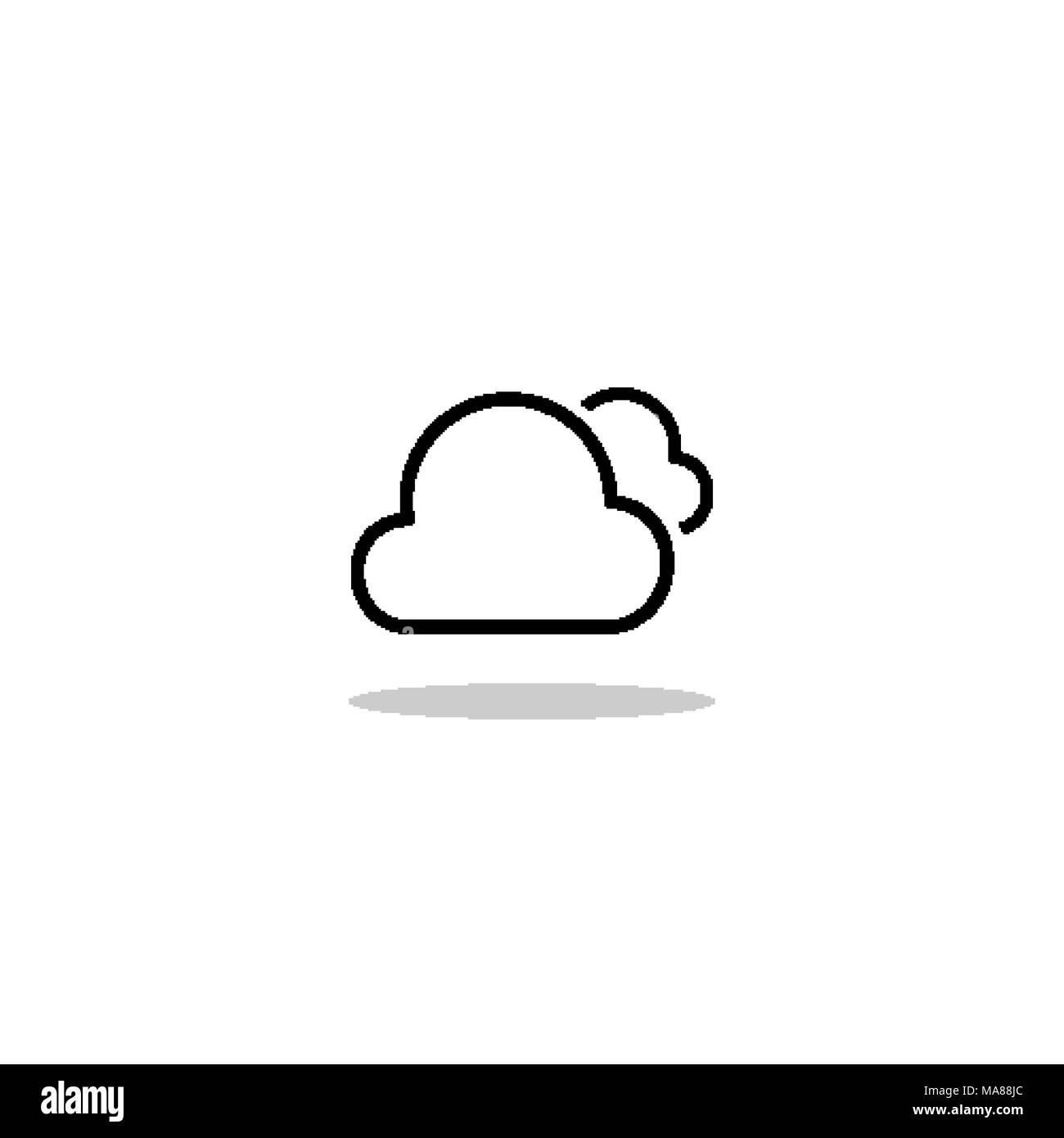 Simple Clouds Line Icon Isolated On Background Stock Vector Image Art Alamy