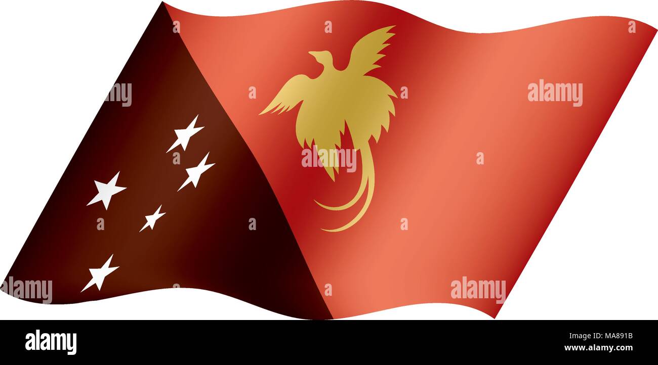 Papua New Guinea flag, vector Stock Vector