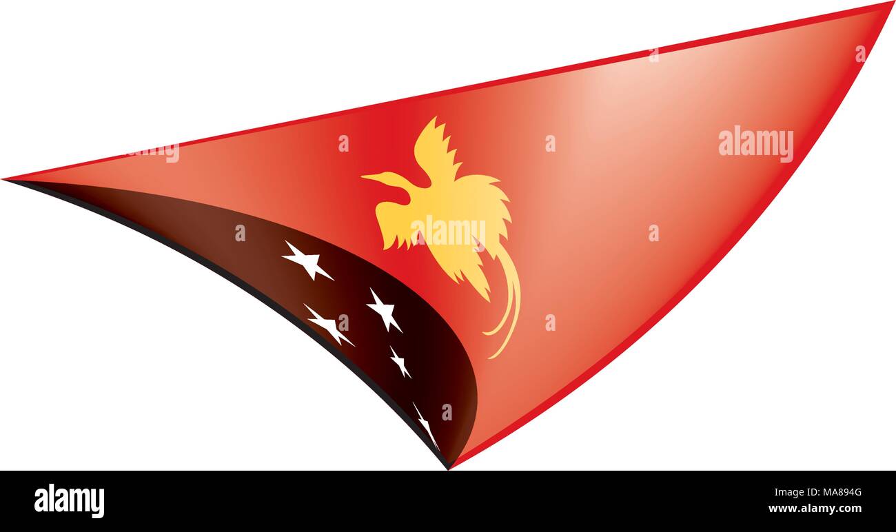 Papua New Guinea flag, vector Stock Vector