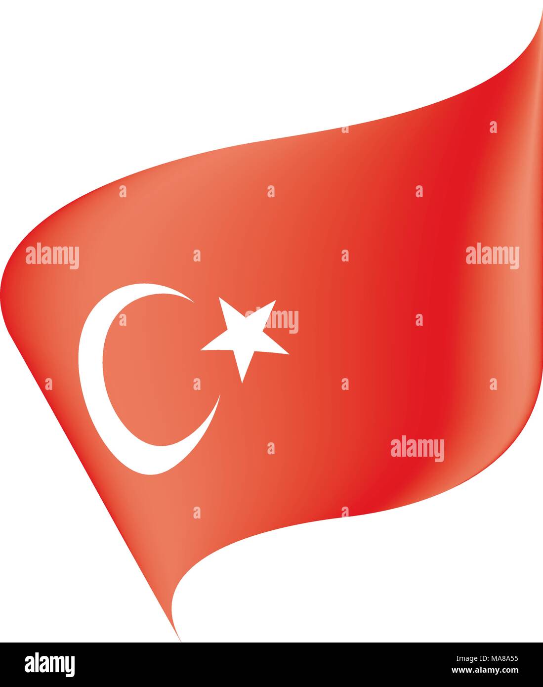 Turkey flag, vector illustration Stock Vector Image & Art Alamy