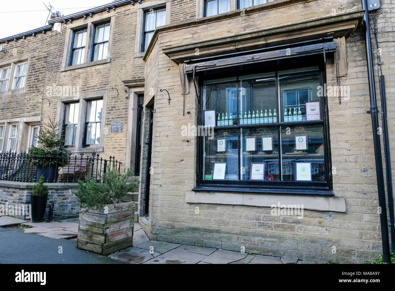 The Bronte Birthplace, Market street, Thornton, Bradford, West Yorkshire, England Stock Photo