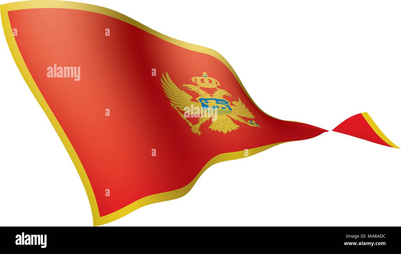 montenegro flag, vector illustration Stock Vector