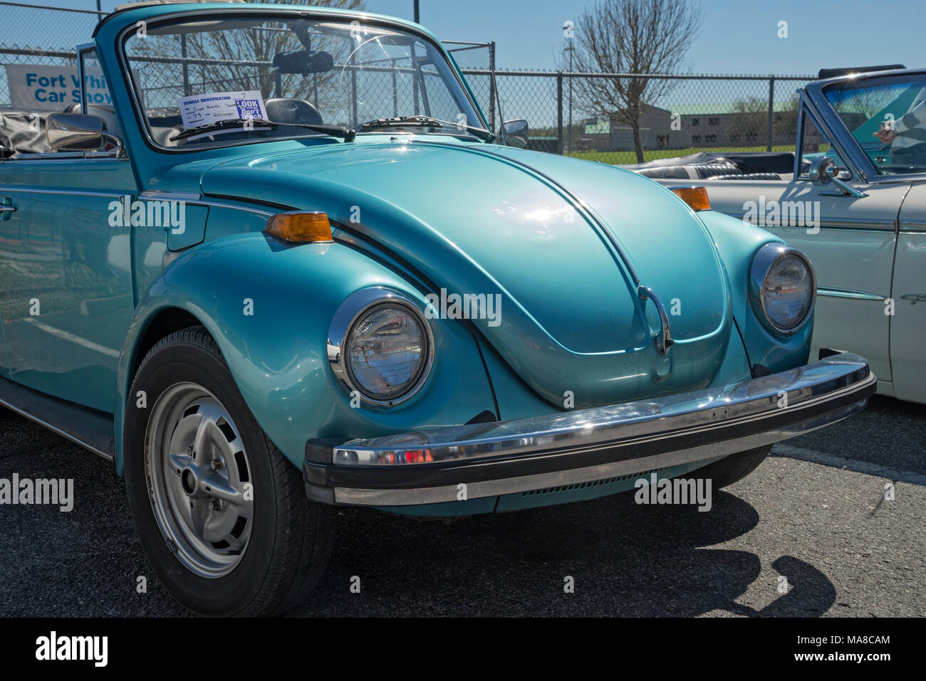 Car Show in Ft. White, Florida. 1979 Volkswagen Super Beetle Convertible. Stock Photo