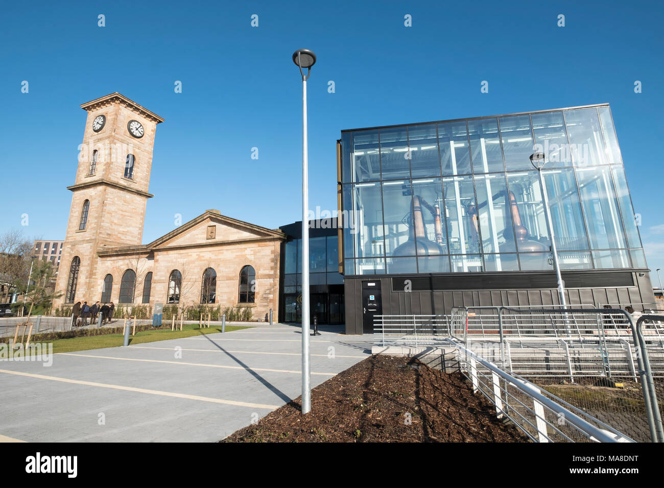 The Clydeside Distillery, located at the Pumphouse, Queens dock on the north banks of the River Clyde in Glasgow, Scotland, UK Stock Photo