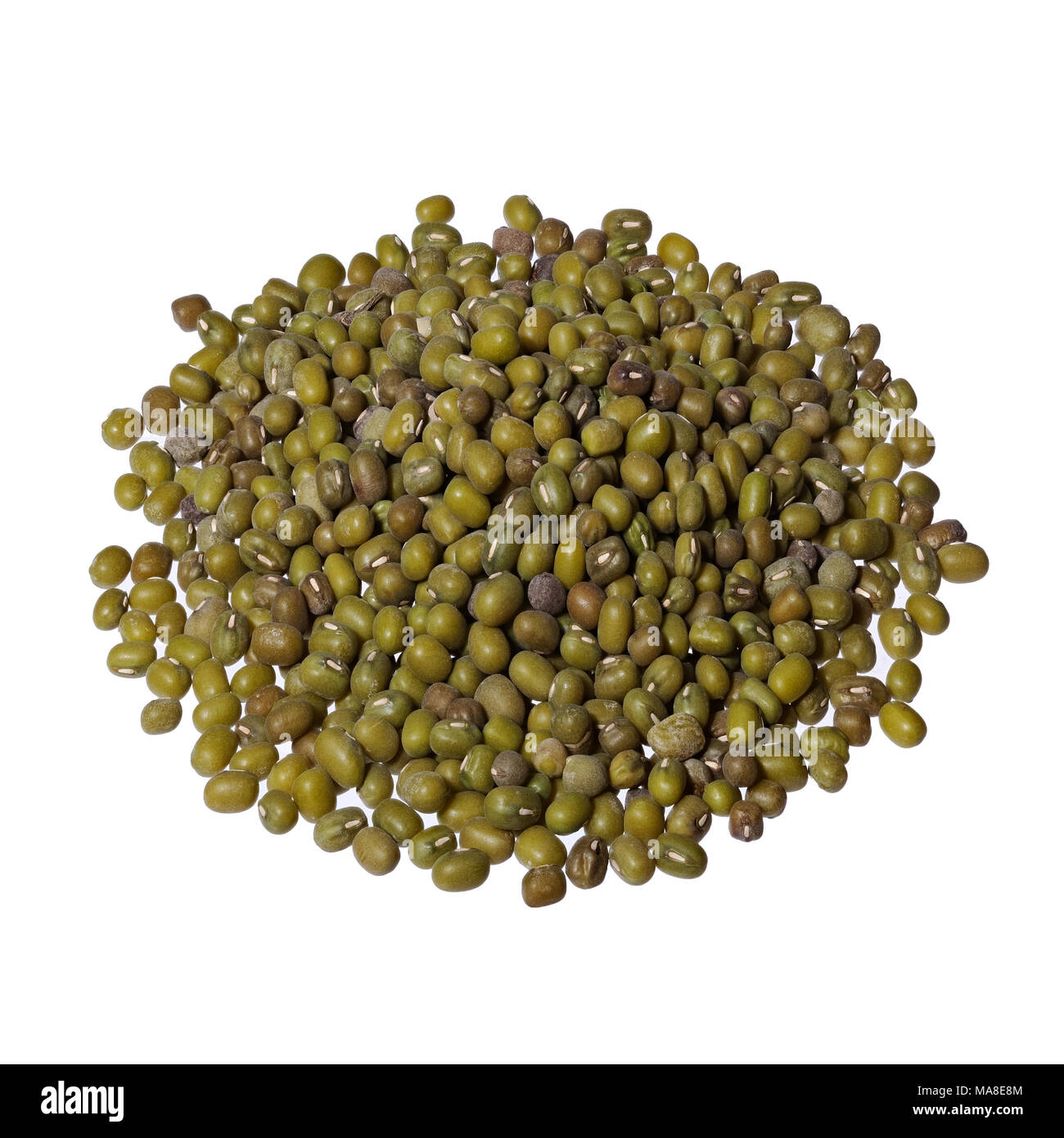 Pile of mung beans isolated on white Stock Photo Alamy
