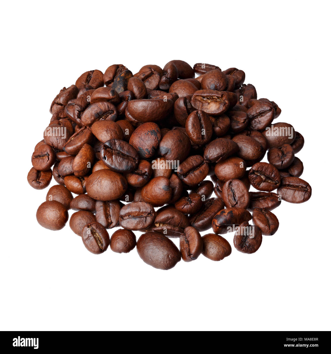 Coffee with tiramisu smell gourmet coffee on white background. Stock Photo