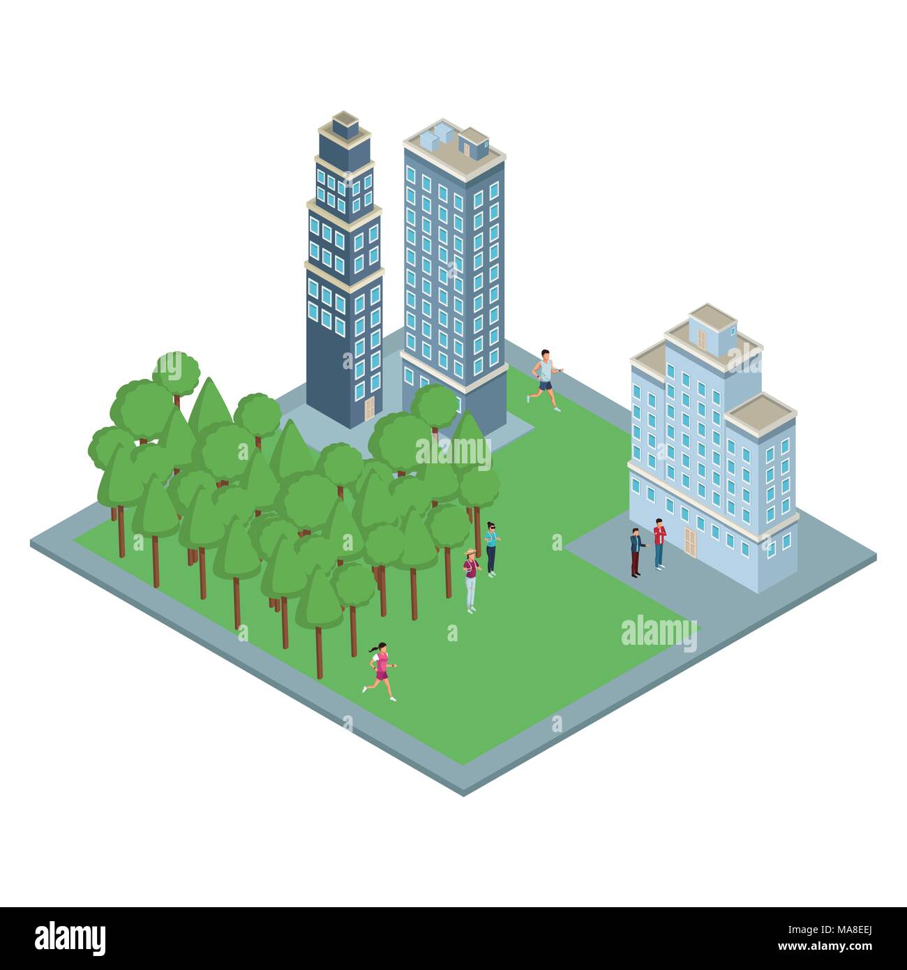 Isometric office buildings Stock Vector Image & Art - Alamy