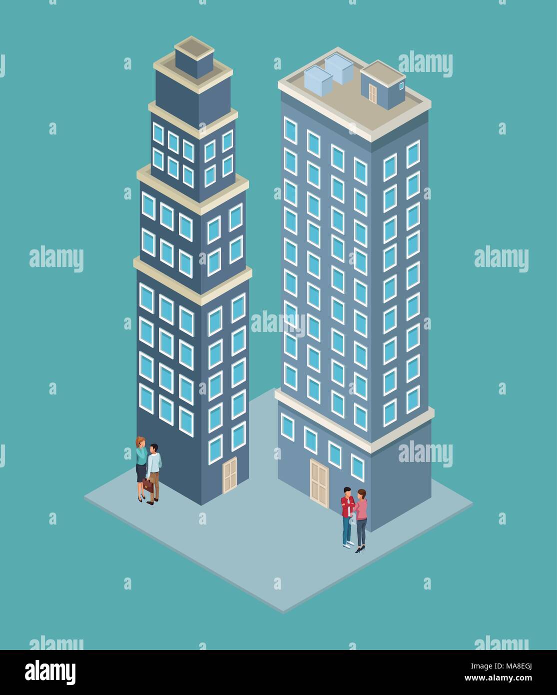 Company tower building Stock Vector