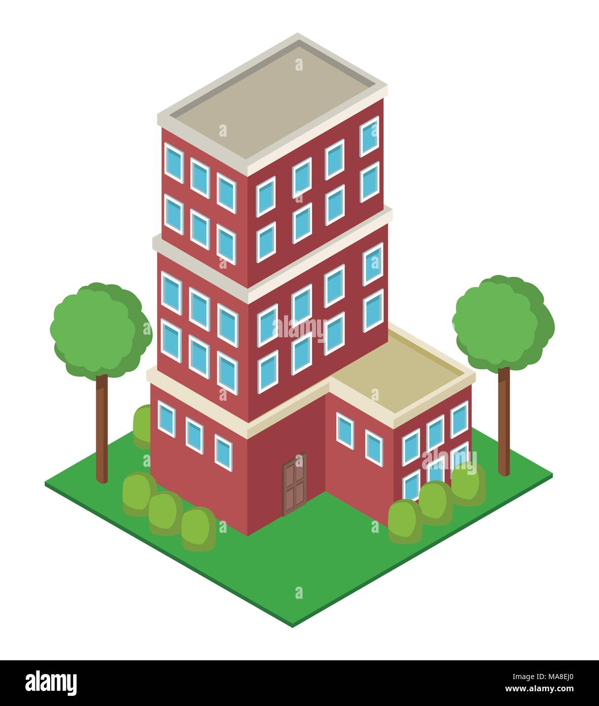 Isolmetric school building Stock Vector Image & Art - Alamy