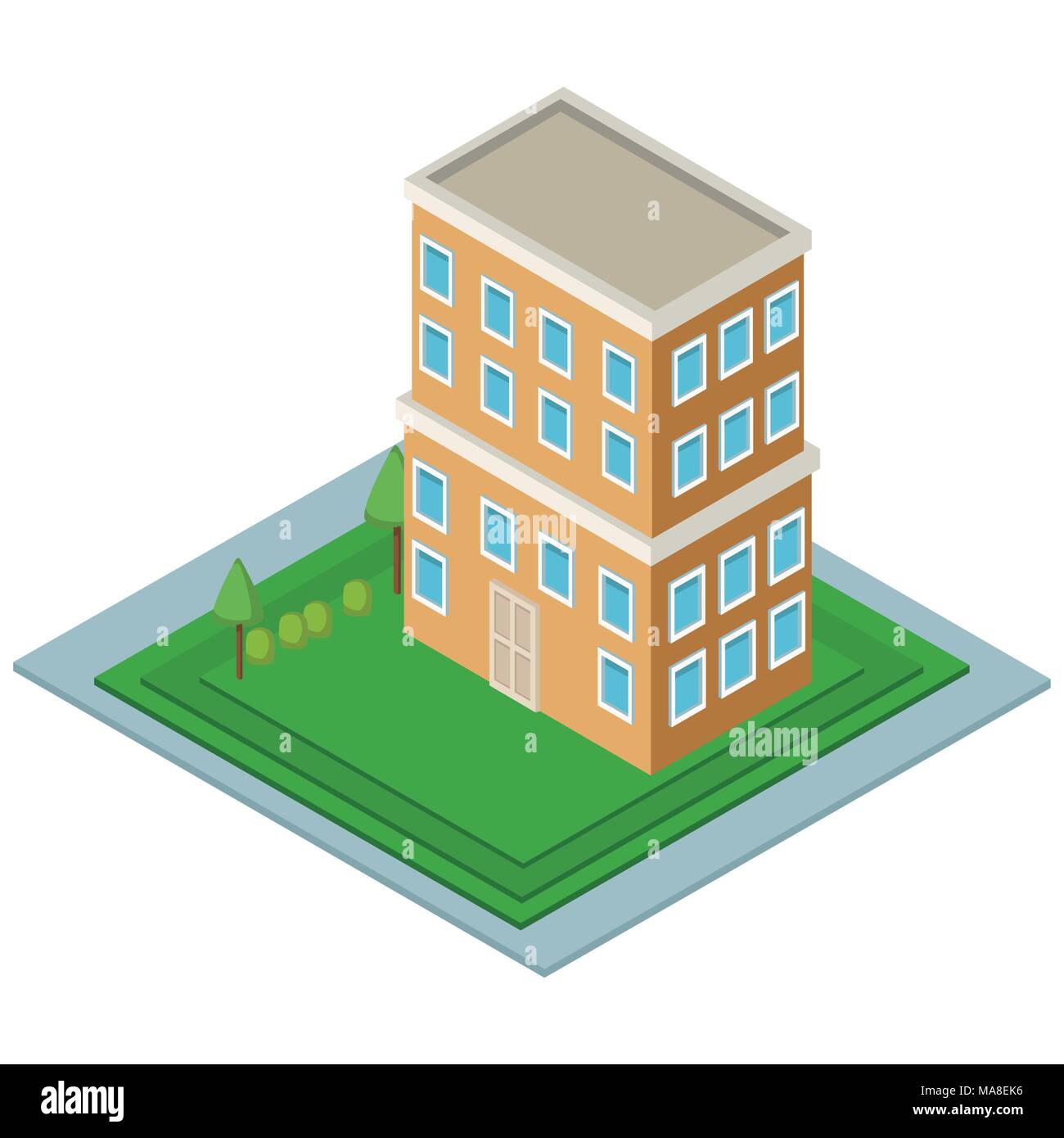 Isolmetric school building Stock Vector Image & Art - Alamy