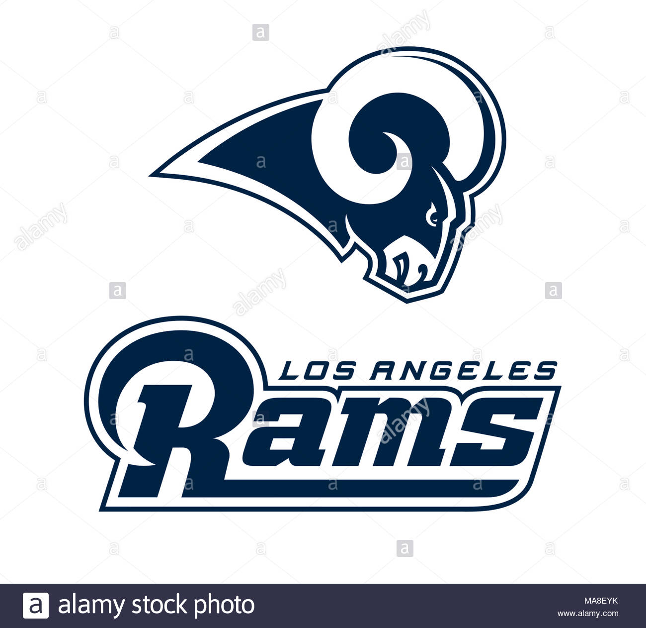 Los Angeles Rams logo icon Stock Photo: 178437607 - Alamy