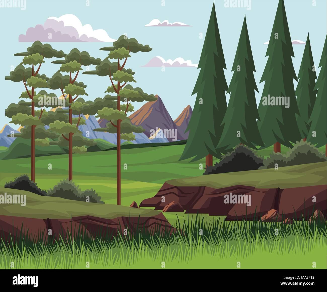 Beautiful nature landscape Stock Vector Image & Art - Alamy