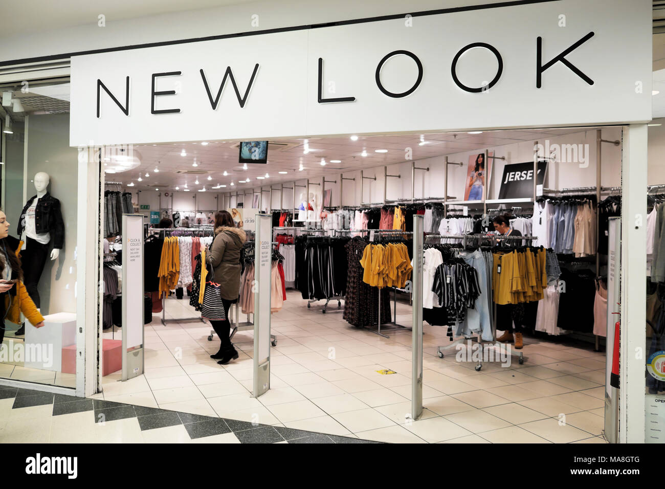 New Look retail women s fashion store and sign at Victoria Railway Station in West London UK KATHY DEWITT Stock Photo Alamy