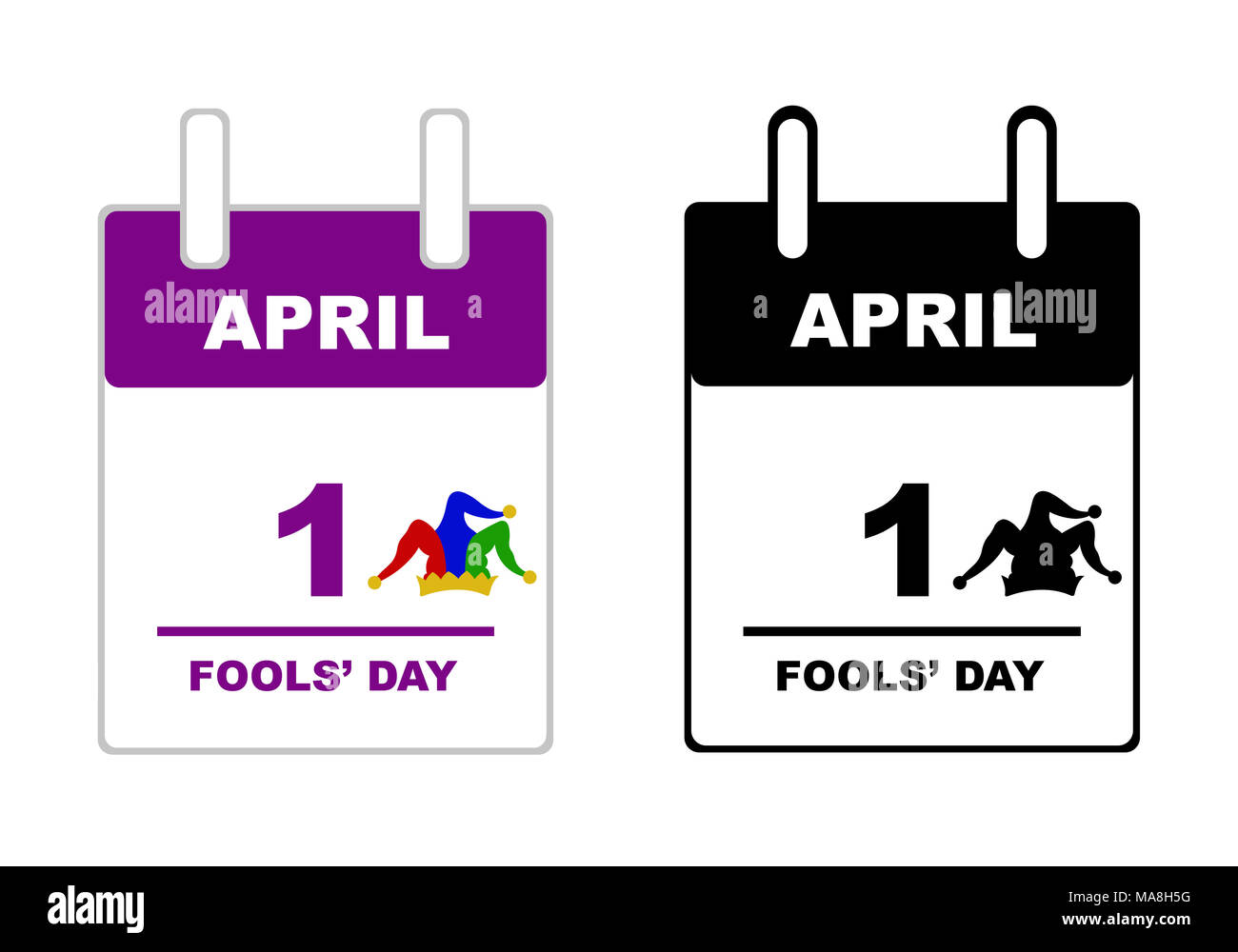 April Fools' Day calendar isolated on white Stock Photo Alamy