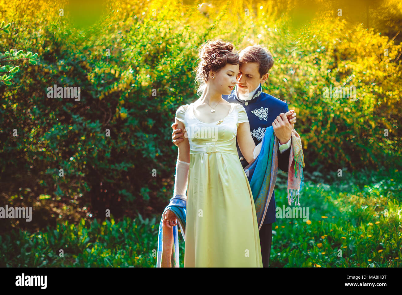 These romantic happy moments of wedding couple Stock Photo - Alamy