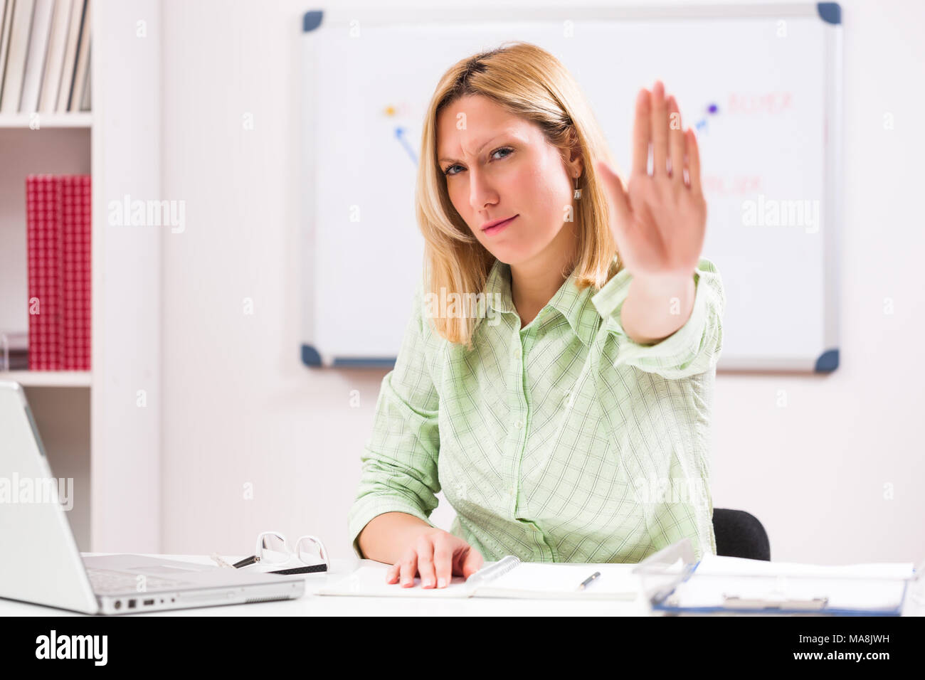 Stop harassment at work! Stock Photo