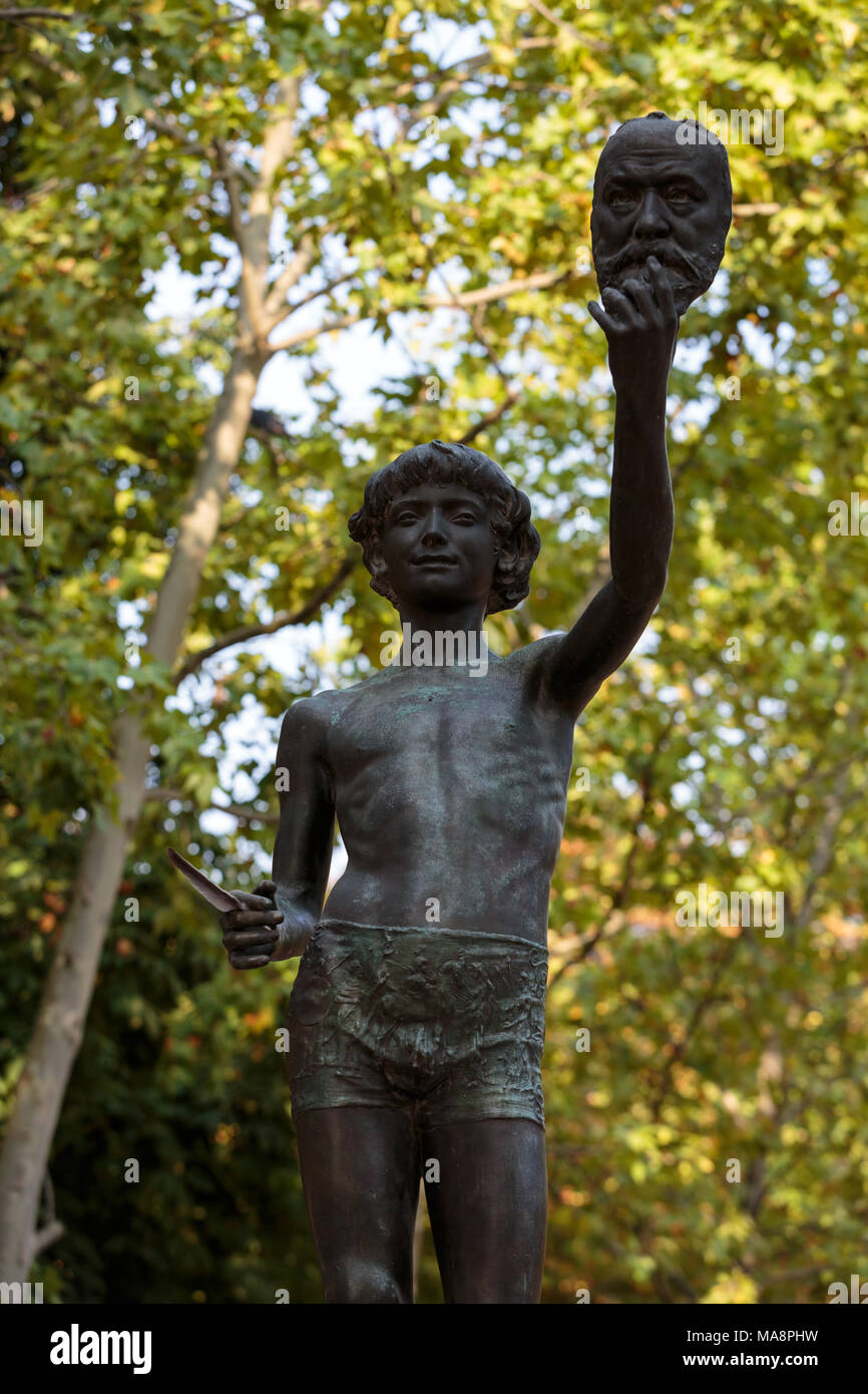 Statue in Luxembourg garden of Luxembourg Palace, Paris, France Stock