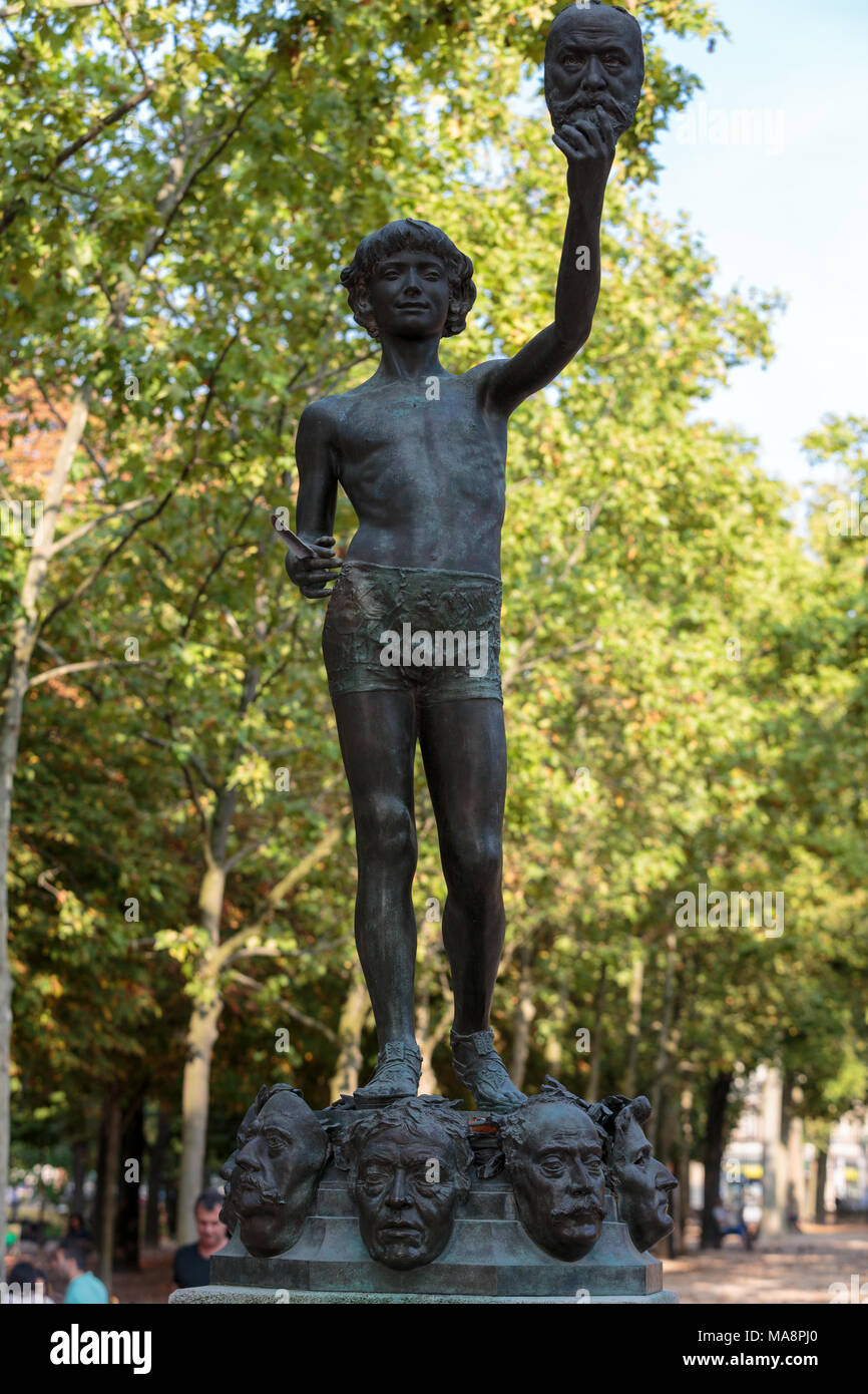 Statue in Luxembourg garden of Luxembourg Palace, Paris, France Stock