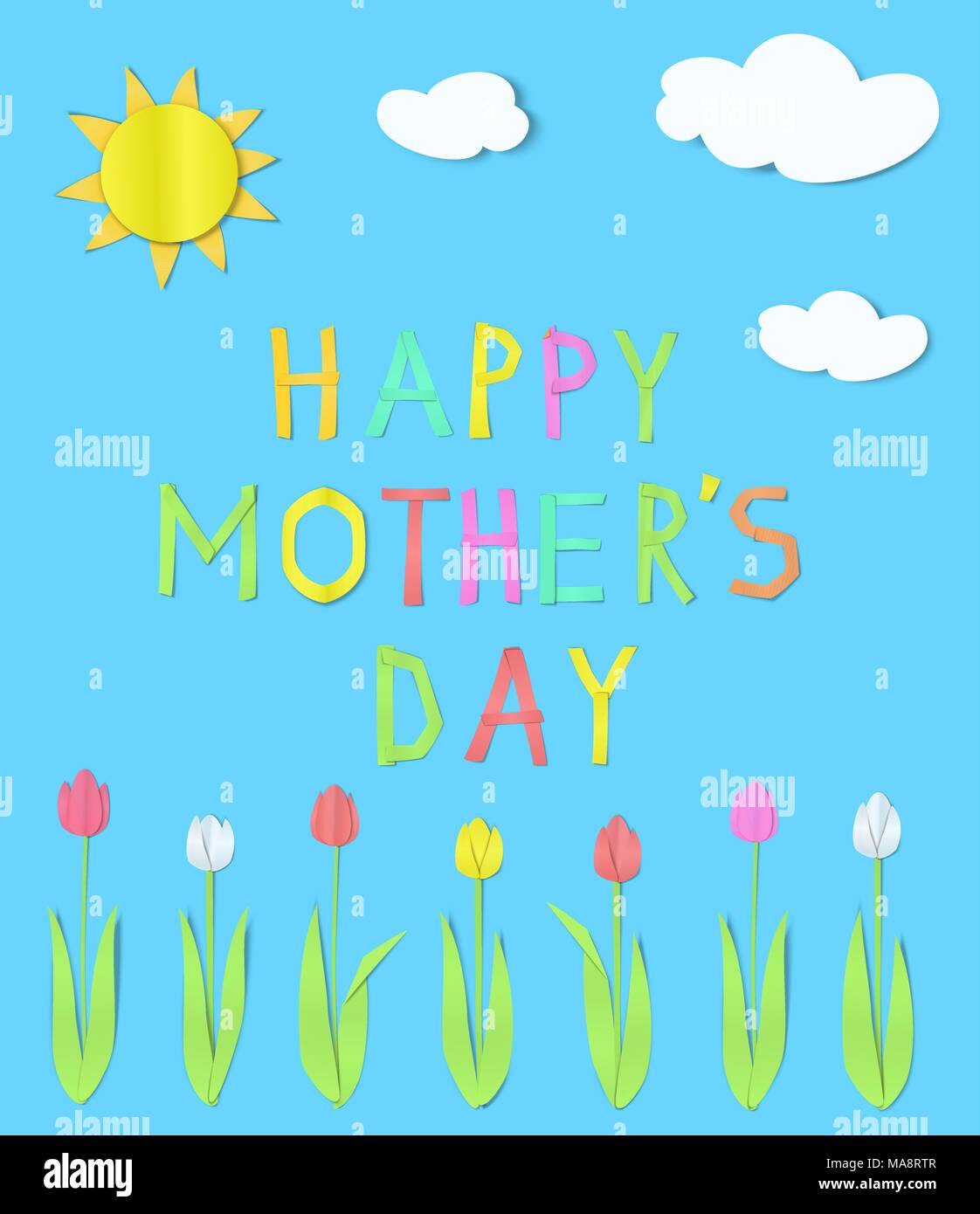 Happy Mothers Day greeting card Stock Vector Image & Art Alamy