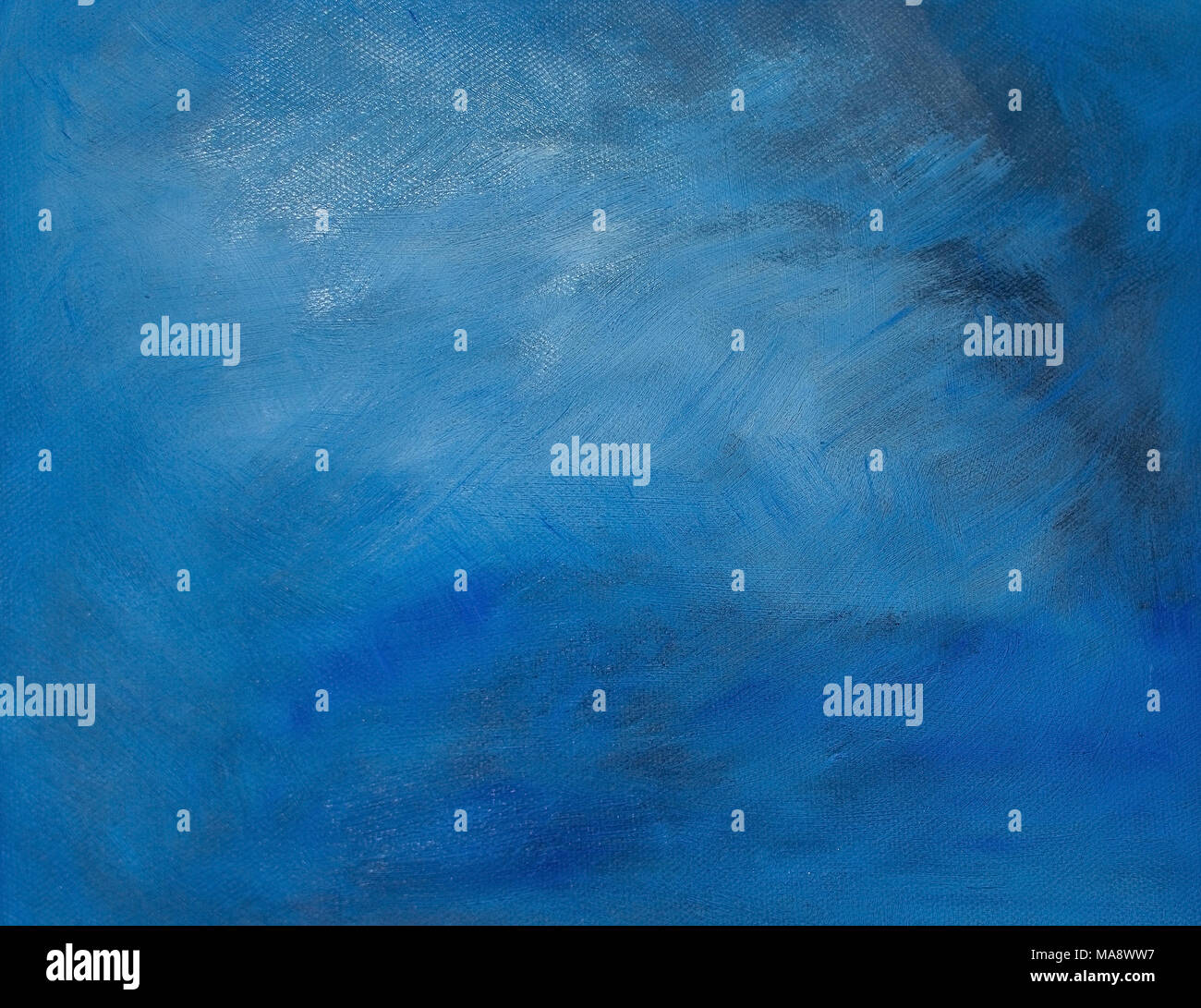 Blue oil painting canvas background copy space texture Stock Photo