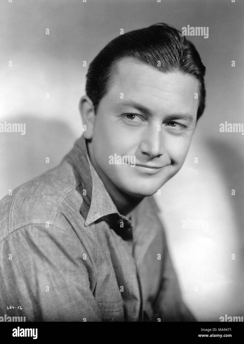 Robert Young, Publicity Portrait for the Film, 'Lazy River', MGM, 1934 Stock Photo