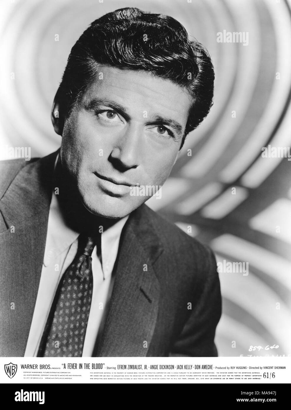 Efrem zimbalist jr Black and White Stock Photos & Images - Alamy