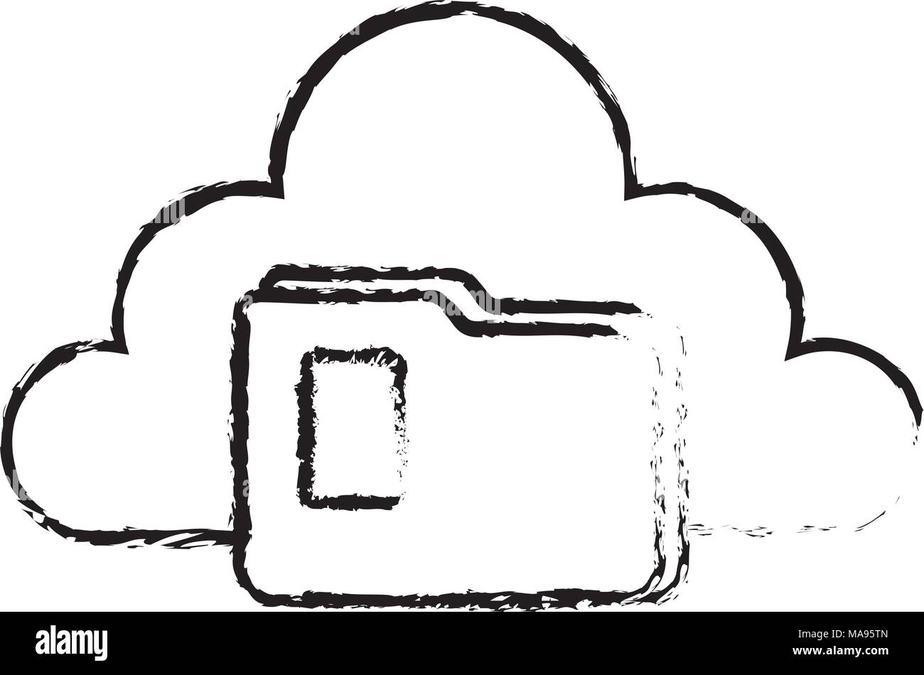 cloud storage technology information folder file Stock Vector Image ...