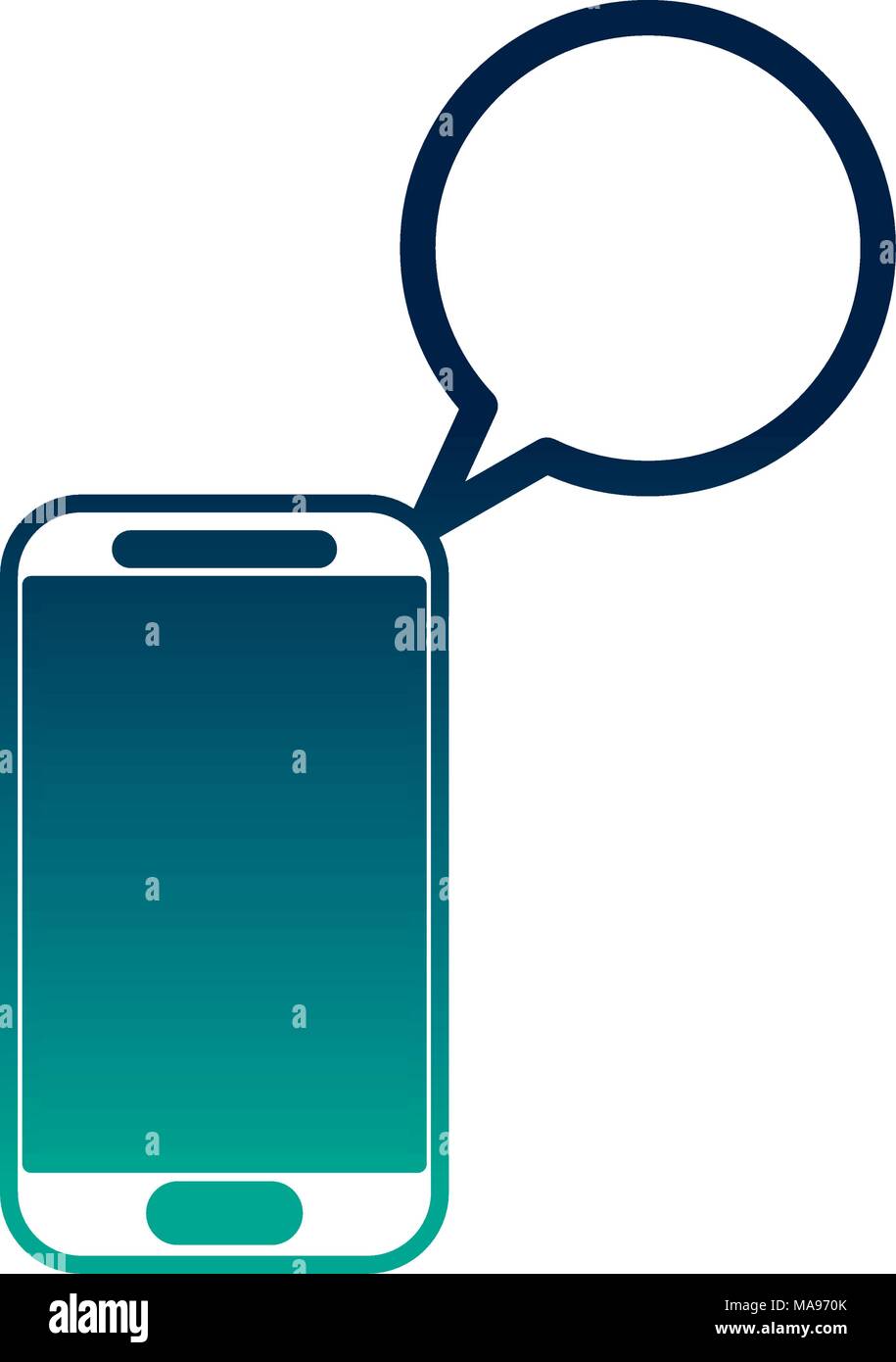 smartphone and speech bubble chat Stock Vector Image & Art - Alamy