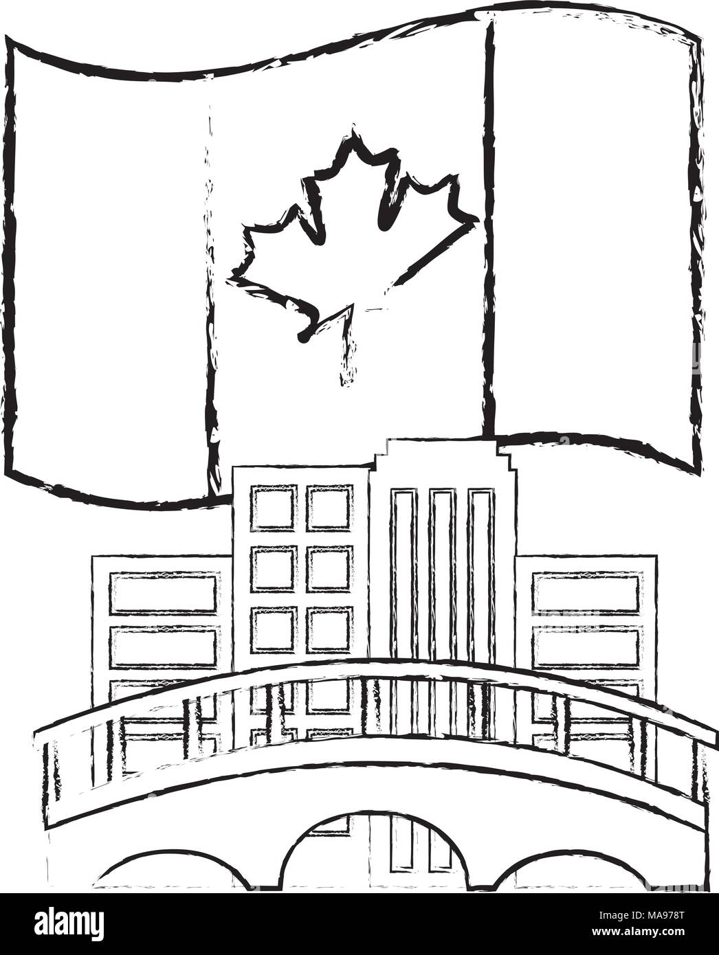 Bc canada canadian flag Black and White Stock Photos &amp; Images - Alamy
