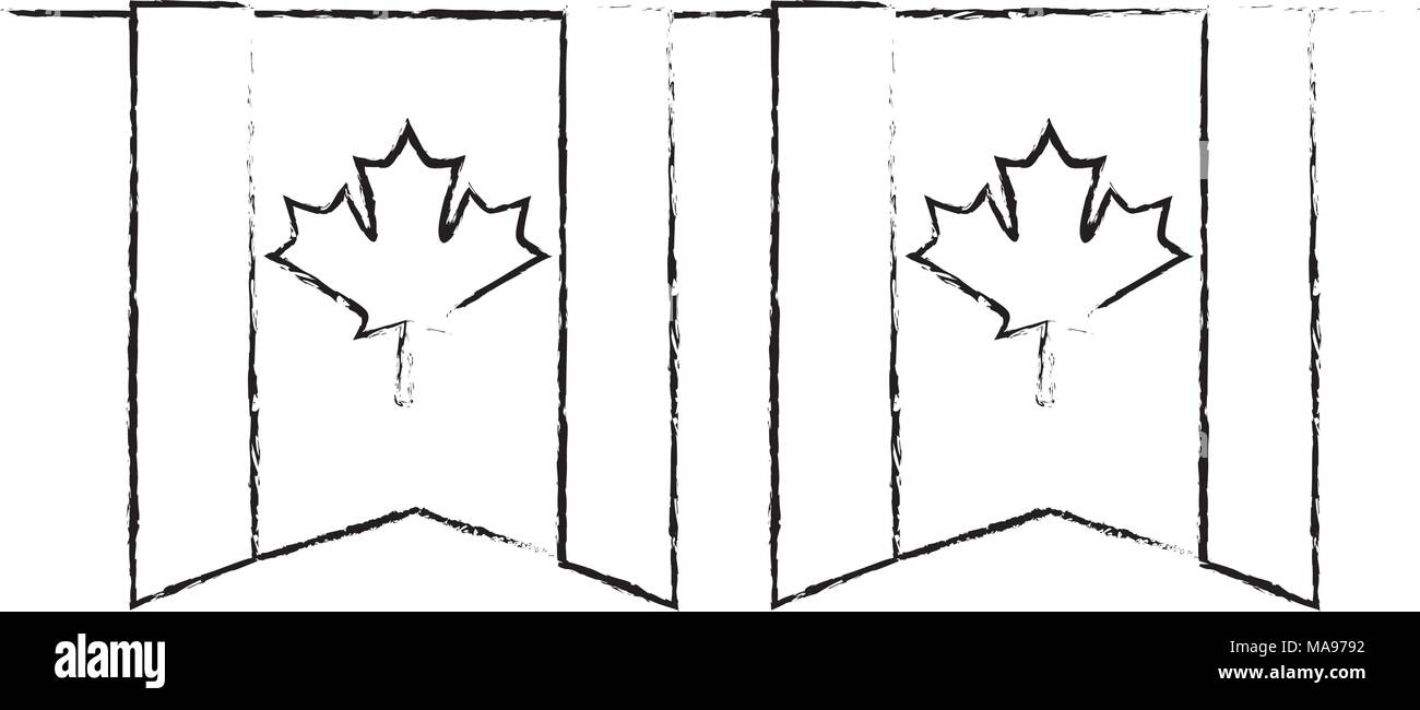 Canada Flag Black and White Stock Photos & Images Alamy