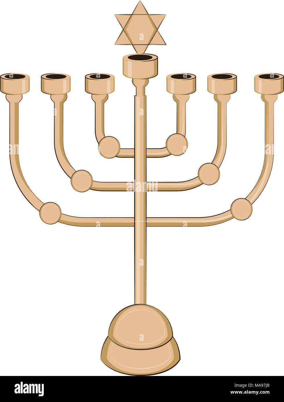 Jewish candlestick icon Stock Vector Image & Art Alamy