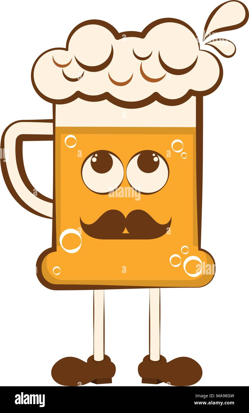 Vintage happy beer cartoon character Stock Vector Image & Art - Alamy