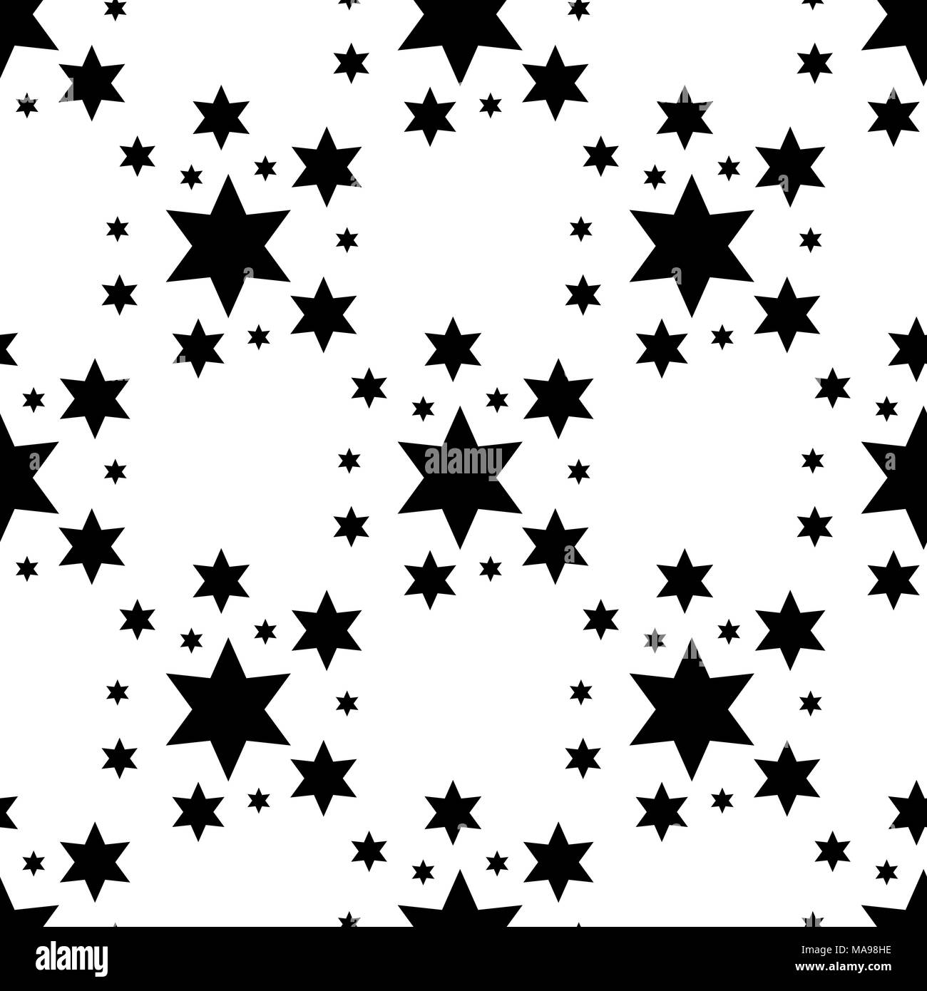 Stars Seamless Pattern. The vector image. Starry night sky Stock Vector ...