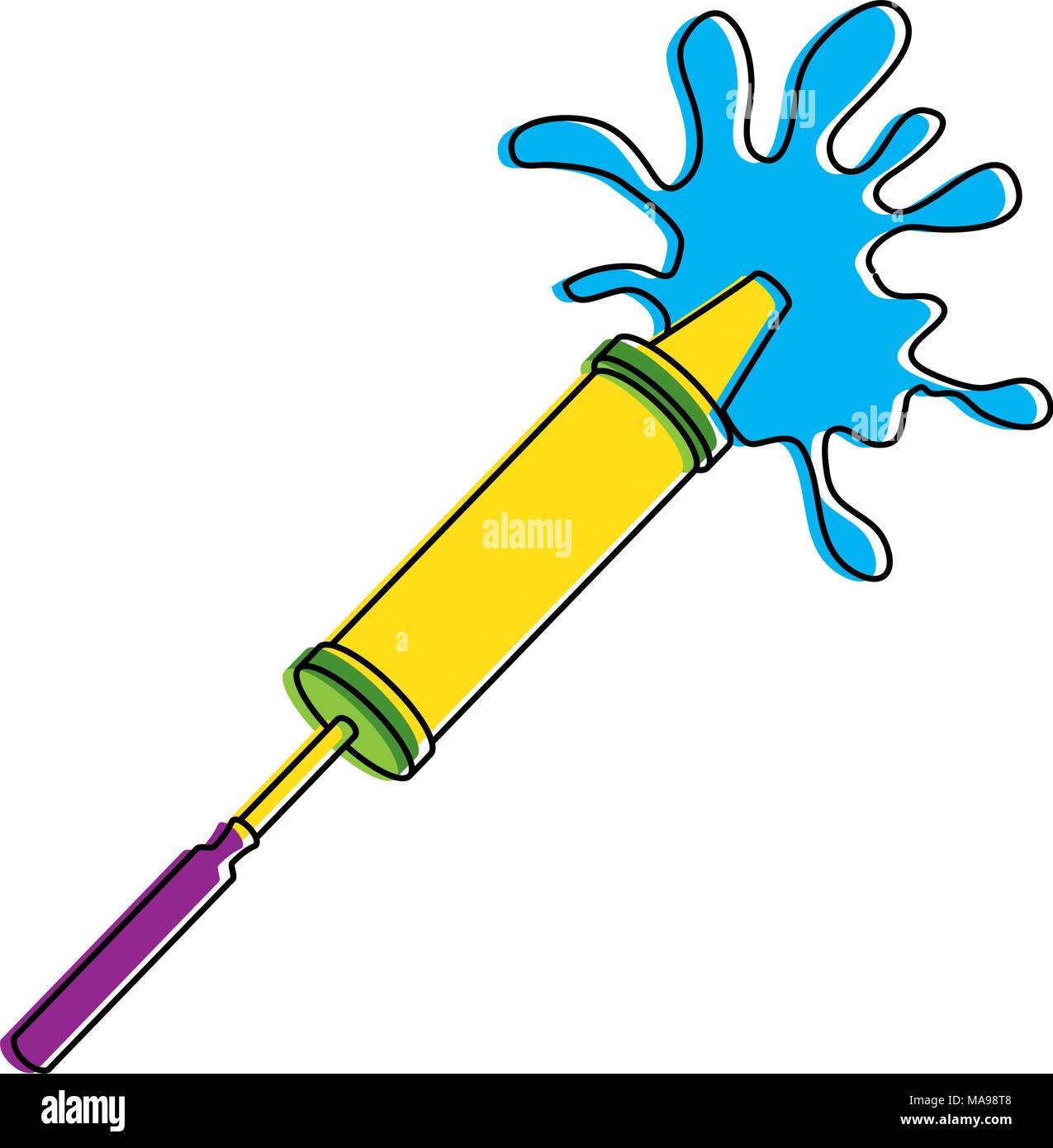 foam water splash gun toy vector illustration design Stock Vector Image