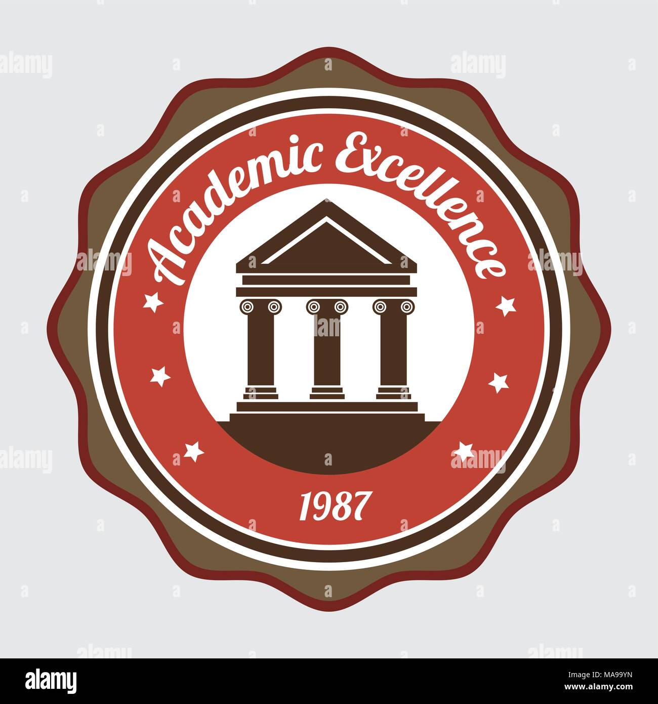 Academic education and elearning graphic design, vector illustration ...