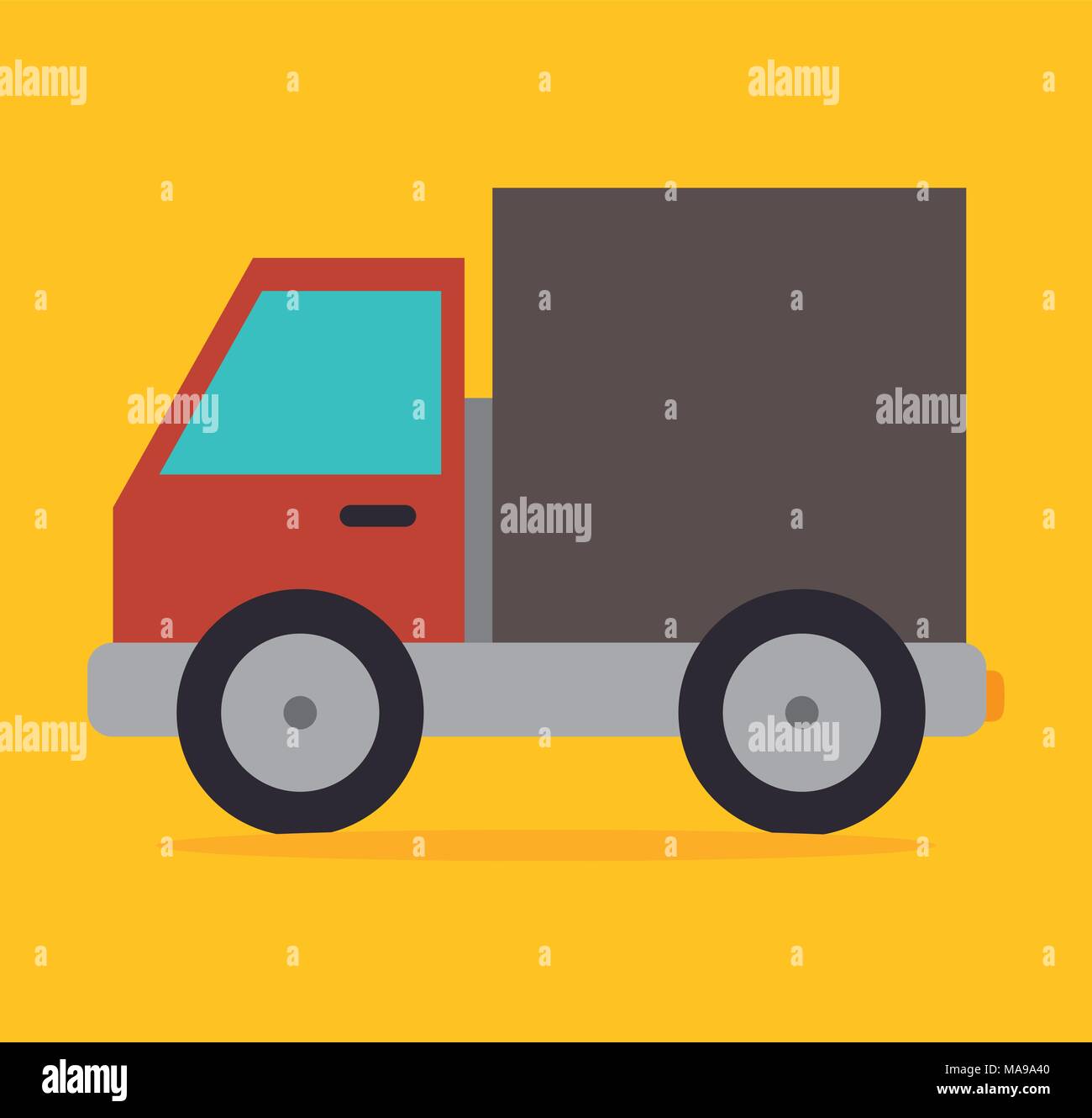 Delivery truck vehicle graphic design, vector illustration Stock Vector