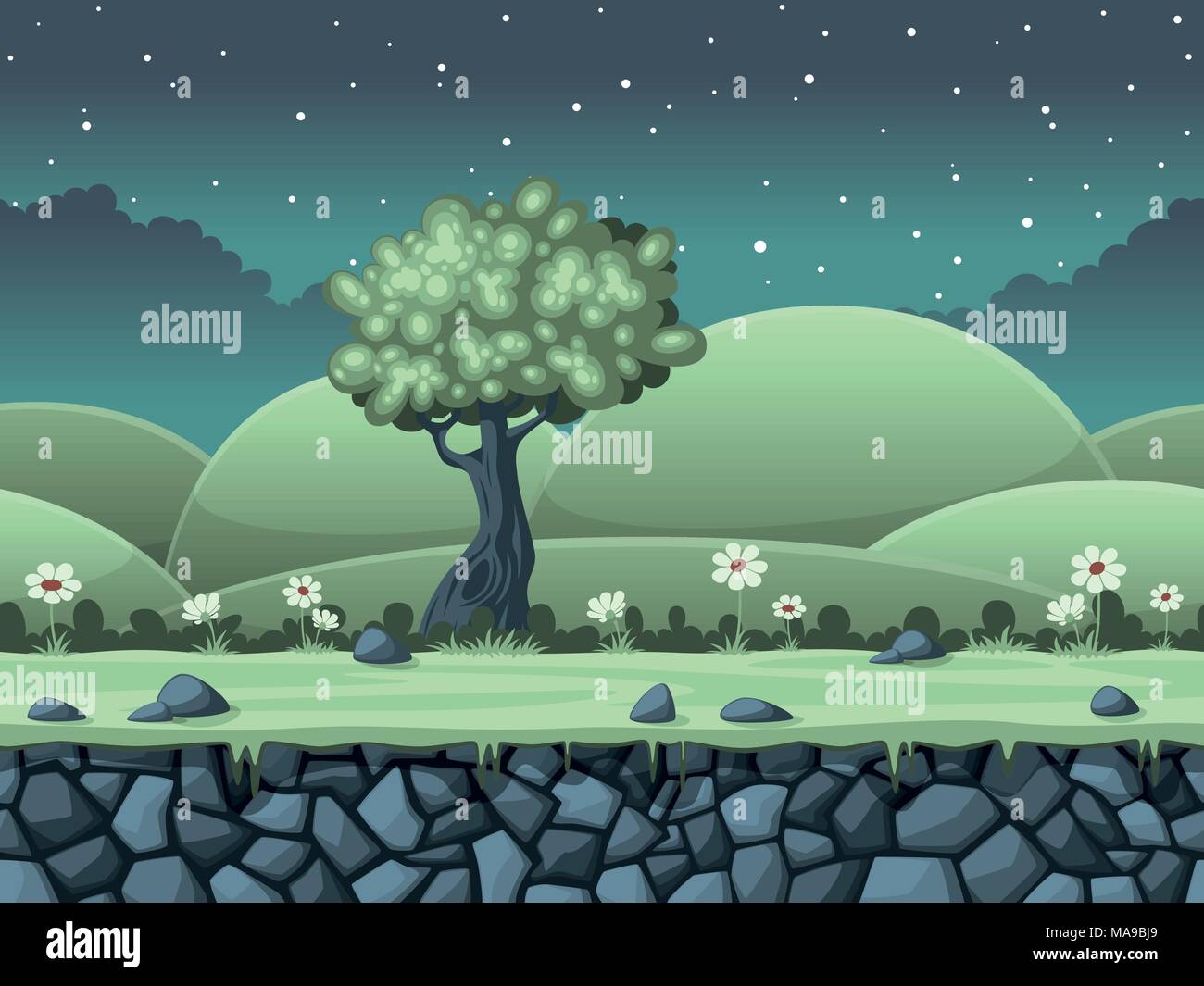 Cartoon nature background hi-res stock photography and images - Alamy
