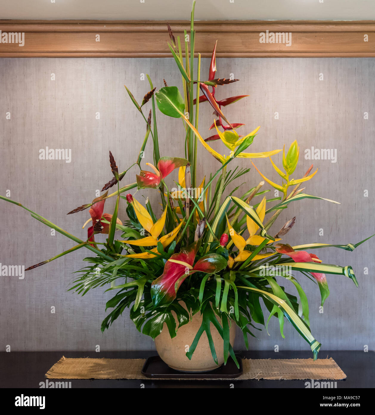 Tropical flower arrangement on Kauai Stock Photo Alamy
