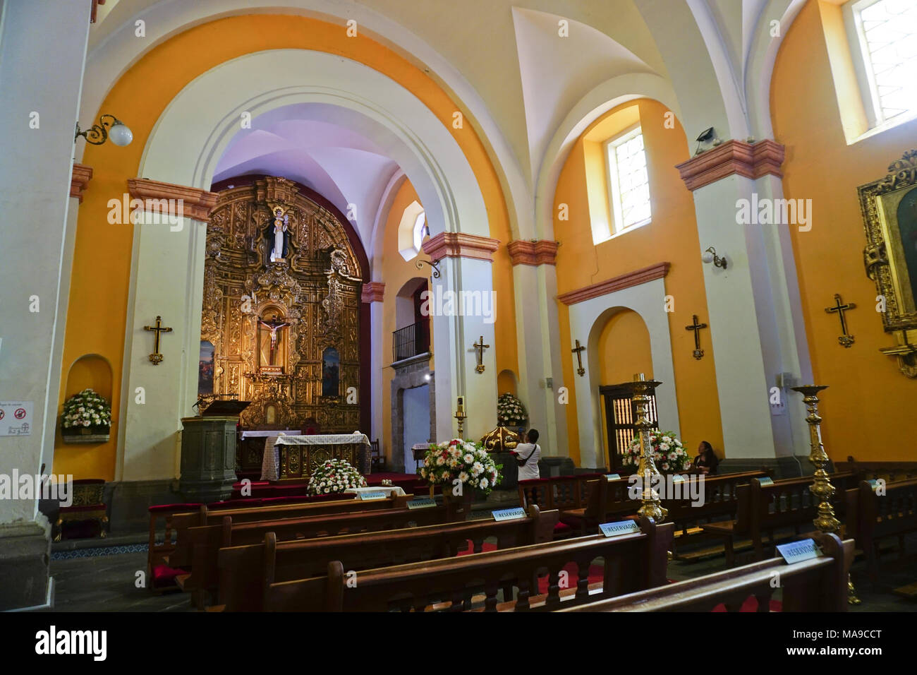 Parroquia de San Jacinto church in San Angel neighborhood of Mexico City,  Mexico Stock Photo - Alamy