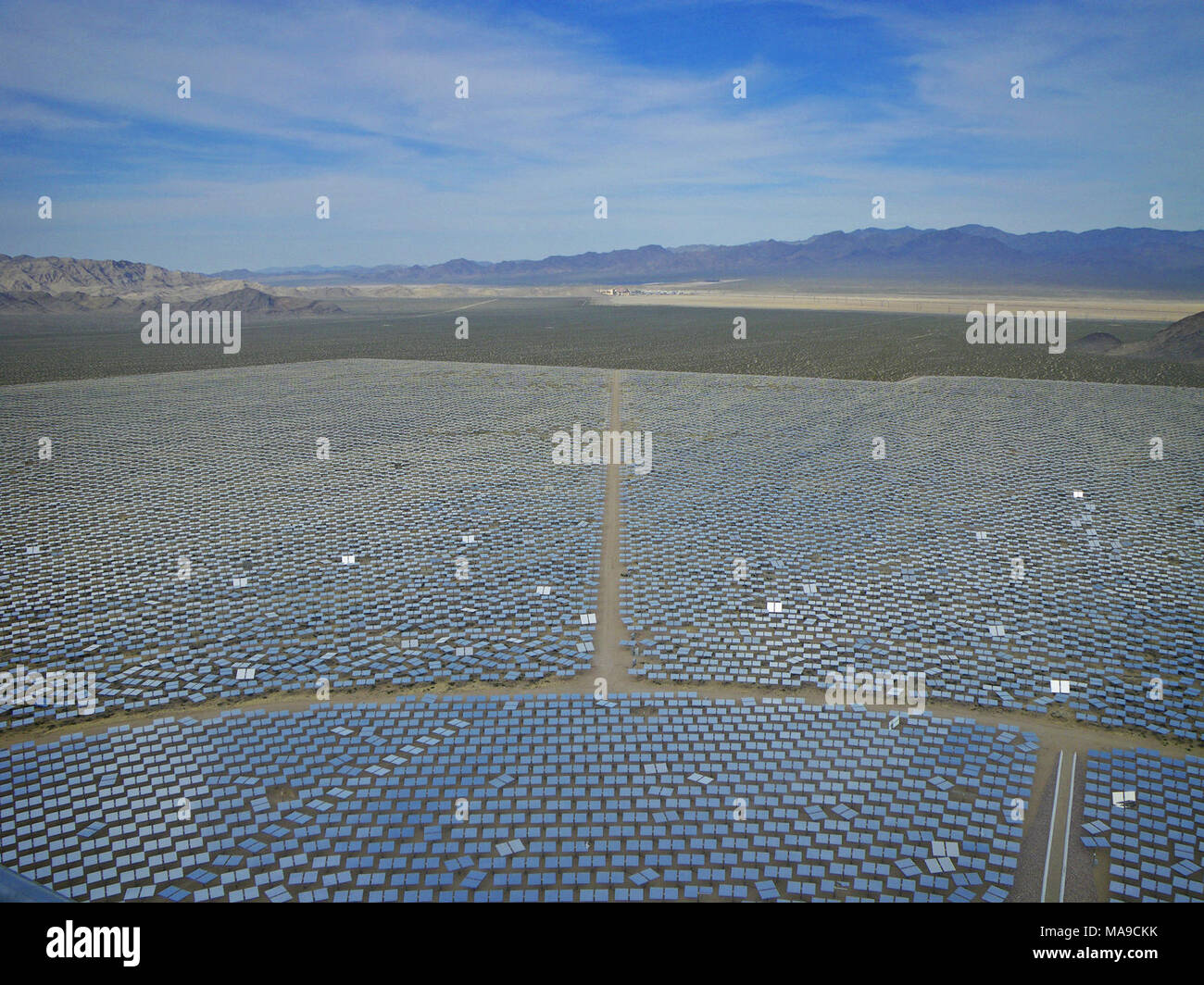 Ivanpah Solar Electric Generating System (ISEGS). Stock Photo